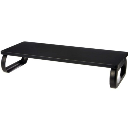 Amazon Basics Wood Monitor Stand, Computer Riser, Black