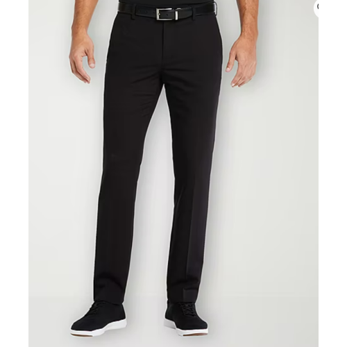 Savane Mens Slim Fit Flat Front Pant