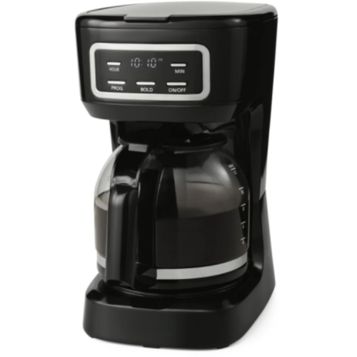 Mainstays 12 Cup Programmable Coffee Maker, 1.8 Liter Capacity,Black