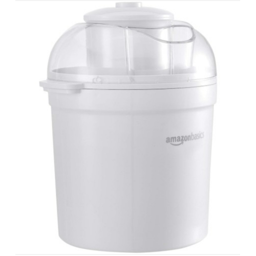 NO SALT/ICE NEEDED! Amazon Basics 1.5 Quart Automatic Homemade Ice Cream Maker