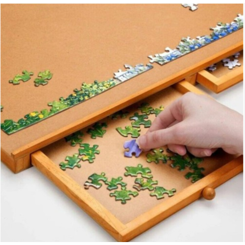 Bits and Pieces Original Standard Wooden Jigsaw Puzzle Plateau-The Complete Puzzle Storage System