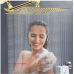 Rain Shower head, NearMoon High Flow Stainless Steel Square Rainfall ShowerHead, Waterfall Bath Shower Body Covering, Ceiling or Wall Mount (16 Inch, Chrome Gold)