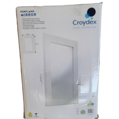 Croydex Portland Bathroom Mirror - White