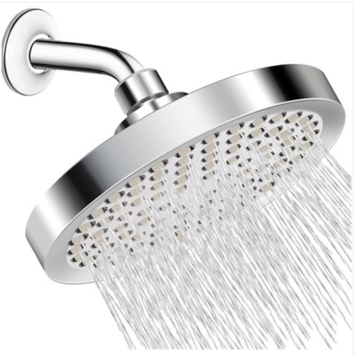 6-Inch Shower Head High Pressure Rain Luxury Modern Chrome Look