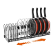 Housolution Expandable Pot and Pan Organizer Rack for Cabinet
