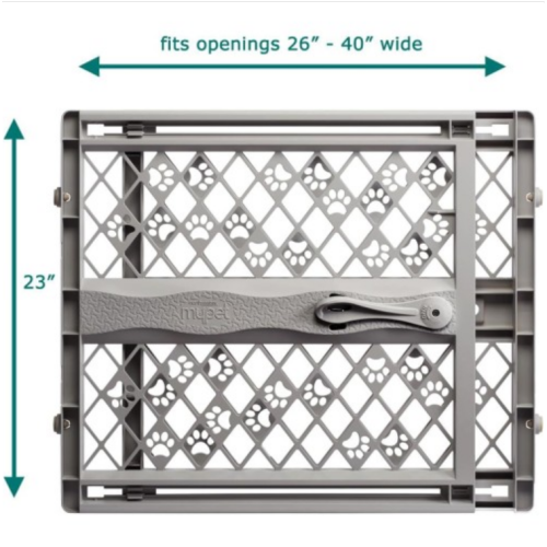 MYPET North States 40” Paws Portable Pet Gate: Made In USA, Expands & Locks 