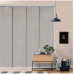 GoDear Design Adjustable Sliding Vertical Panel Track Blinds 45.8"- 86" W x 96" H, Extendable Patio Blinds for Sliding Doors and Large Windows, Trimmable Natural Woven Shades, Semi-Privacy, Ivory Dawn