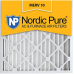 Nordic Pure 20x20x2 MERV 10 Pleated AC Furnace Air Filter, Box Of 3