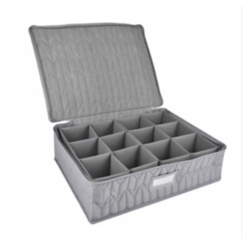 Our Table™ Quilted Flatware Storage Case in Grey