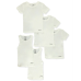 Isotoner Boys' 5-Piece Crew Neck T-Shirts And Tank Tops Set - white, 6/8