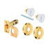 Defender Security E 2317 Glass Knob Passage Door Latch Set, Brass