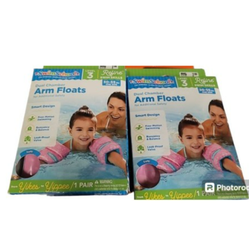 Swim School3 Dual Chamber Arm Floats for Additional Safety 2 pack