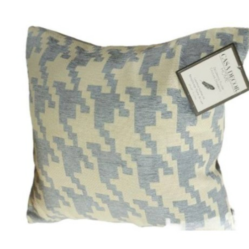 Decorative Throw Pillow, 20" X 20", White & Blue Casa Decor Home