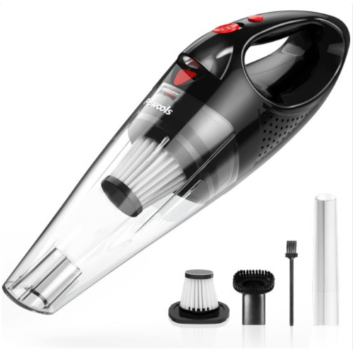 Powools Car Vacuum Cordless Rechargeable - Handheld Vacuum Cleaner by VacLife High Power with Fast Cahrge Tech, Portable Vacuum with Large-Capacity Battery, Handheld Vac, Red (PL8189)