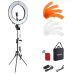 NEEWER Ring Light 18inch Kit: 55W 5600K Professional LED with Stand and Phone Holder, Soft Tube & Bag for Tattoo Lash Extension Barber Makeup Artist Studio Video Photography Lighting, RL-18