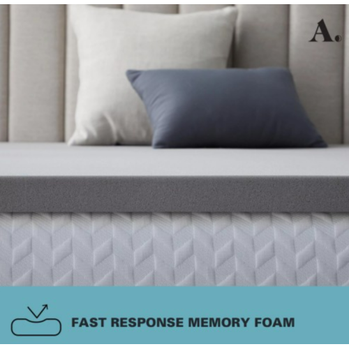 Allswell Memory Foam Mattress Topper infused with Charcoal Full