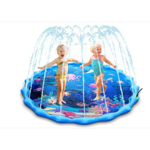 Splash Pad for Kids 68" Toddlers Water Sprinkler Pad&Splash Play Mat Outdoor Toy