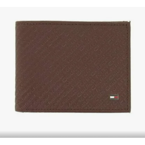 Tommy Hilfiger Men's Bi-Fold Wallet 2-Fold (Brown), Size: One Fits All