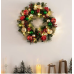 Valery Madelyn Pre-Lit Christmas Wreath for Front Door with Lights