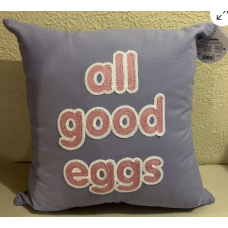 H for Happy Decorative Pillow 16”16” Purple All good Eggs set of 5