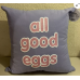 H for Happy Decorative Pillow 16”16” Purple All good Eggs set of 5