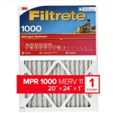 Filtrete™ Electrostatic Air Filter, 1000 MPR, 20 in x 24 in x 1 in (50,8 cm x 60,9 cm x 2,5 cm)