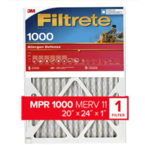 Filtrete™ Electrostatic Air Filter, 1000 MPR, 20 in x 24 in x 1 in (50,8 cm x 60,9 cm x 2,5 cm)