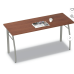 Linea Italia Trento Line Rectangular Desk, 59.13w X 23.63d X 29.5h, Cherry