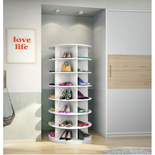 Weinstein storage Rotating shoe rack 360° original, Spinning shoe rack, original 7-tier hold over 35 pairs of shoes, Rotating shoe rack tower, Lazy susan, Reloving, Shoe rack