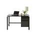 Realspace Lake Point 46”W Writing Desk, Black Glass