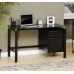 Realspace Lake Point 46”W Writing Desk, Black Glass