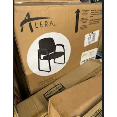 Alera® Genaro Series Fixed Arm Faux Leather Computer and Desk Chair, Black (ALERL43C11)