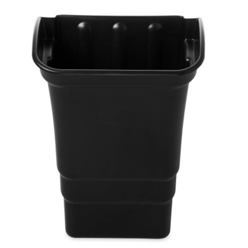 Rubbermaid Commercial Products Utility Cart Garbage Bin Accessory, 8-Gallons, 22-Inches, Heavy Duty Bussing Cart Trash Can Attachment with Top Handles