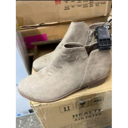 Time and Try Women's Faux Suede Ankle Boots wide width available