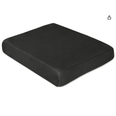 Milliard Memory Foam Seat Cushion Chair Pad 18 x 16 x 3in. with Washable Cover, for Relief and Comfort