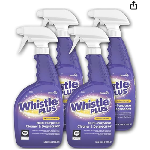 Diversey Whistle Plus Professional Multi-Purpose Cleaner/degreaser, Citrus, 32 Oz Spray Bottle, 4/carton