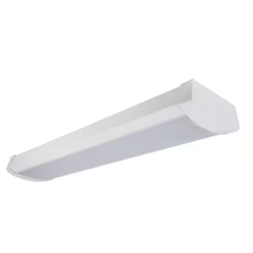 4 ft 4000 Lumens Integrated LED White Wraparound Light 4000K Bright White