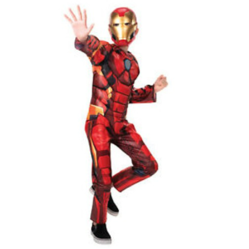 Iron Man Boys Muscle Costume S Kids Child Dress Up Halloween Marvel Avengers