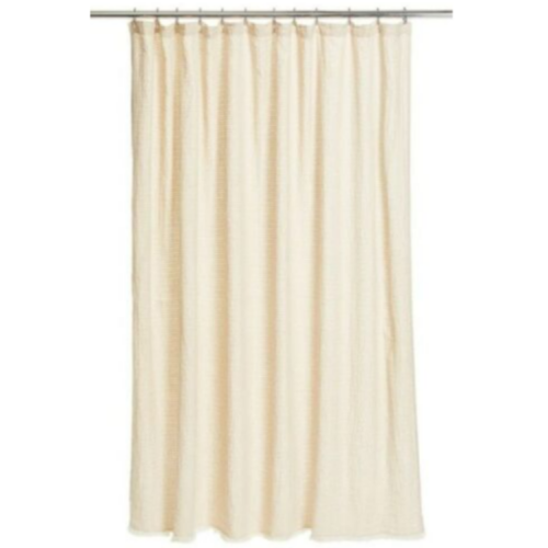 THREADERY Crinkle Linen Cotton Shower Curtain 72in x 72in