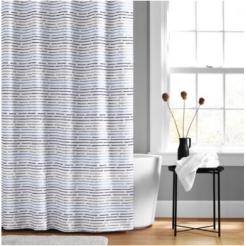 Simply Essential™ Stripe Pattern Polyester Shower Curtain