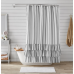 Better Homes & Gardens YIFSC00 Striped Ruffle Shower Curtain, 72″ X 72