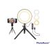 6" Ring Light with clamp mount and tripod stand portable with 3 color modes ten adjustable brightness