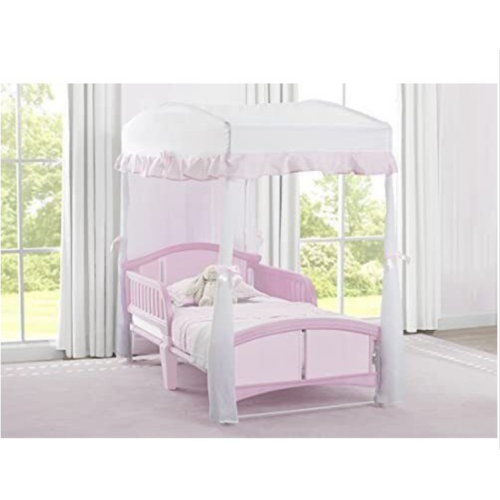 Toddler Canopy for Kids Bed White Pink Children's Room for Little Kids Girls