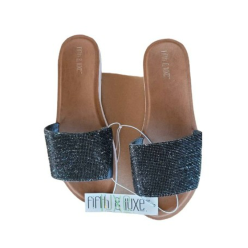 Fifth & Luxe bedazzled Flip Flops