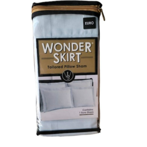 Wonder Skirt Tailored Pillow Sham Light Blue Europeon 26” x 26”