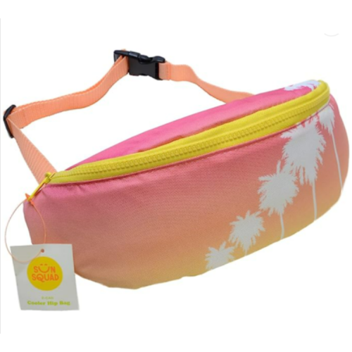 Sun Squad 2-Can Cooler Hip Bag, Palm Trees