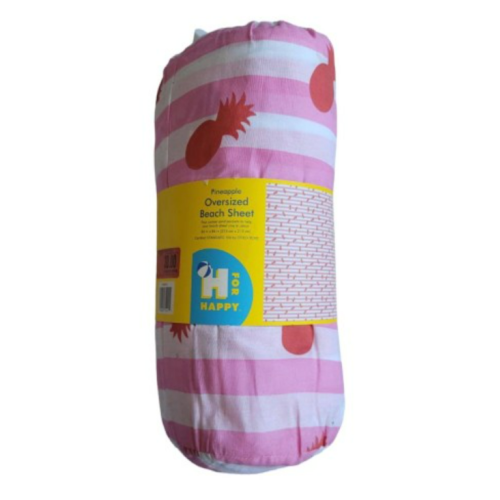 Pink pineapple Oversized Beach sheet 83in x 84 in Summer Fun