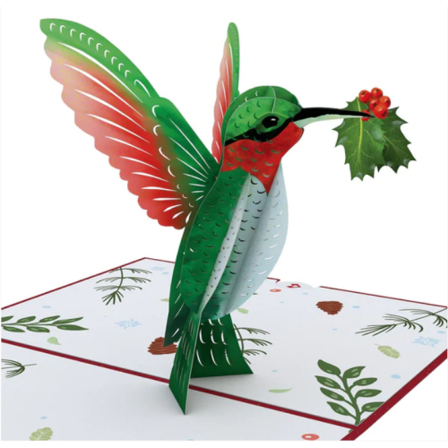 Lovepop Holiday Hummingbird Pop-Up Card