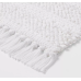 Threshold 20"x32" Knit Striped Chenille Bath Rug Fringe White