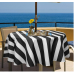 Everhome Outdoor Umbrella Tablecloth blocked stripe 70 in Round